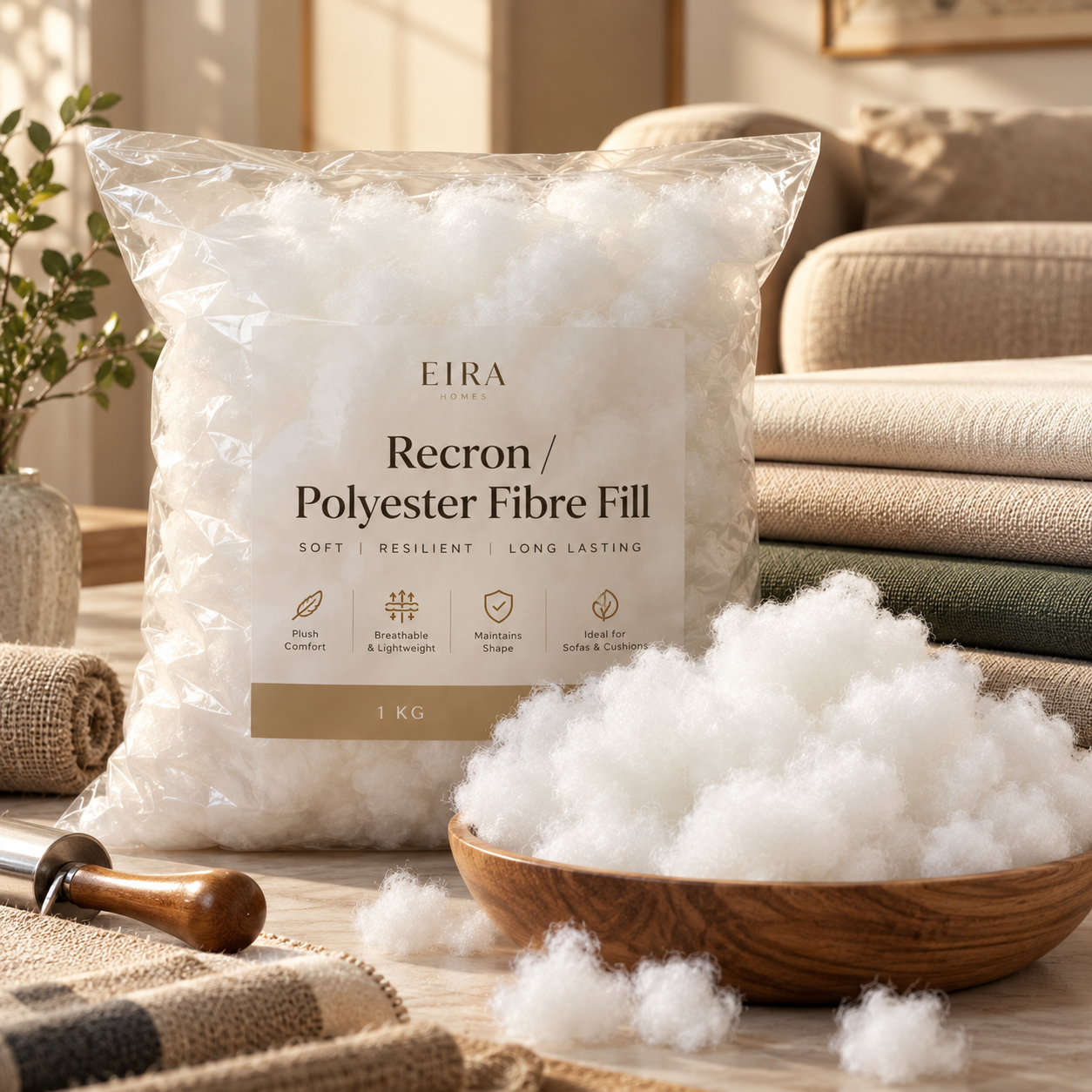 Eira Homes sofa raw materials and upholstery supplies